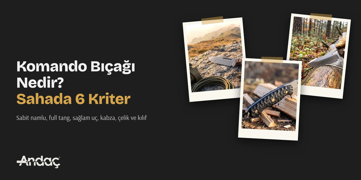 Komando bıçağı nedir rehberi kapak görseli: arazide el yapımı Admiral ve Falcon taktik bıçaklar