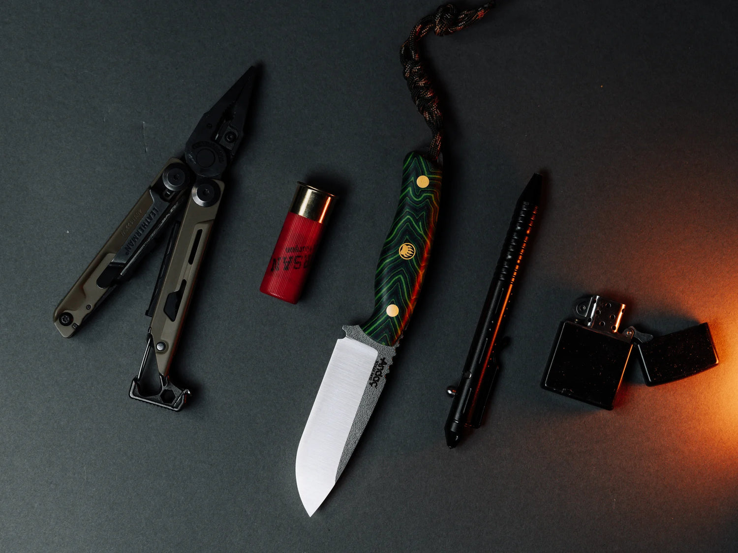 Aurora - Yeşil Micarta Kabza