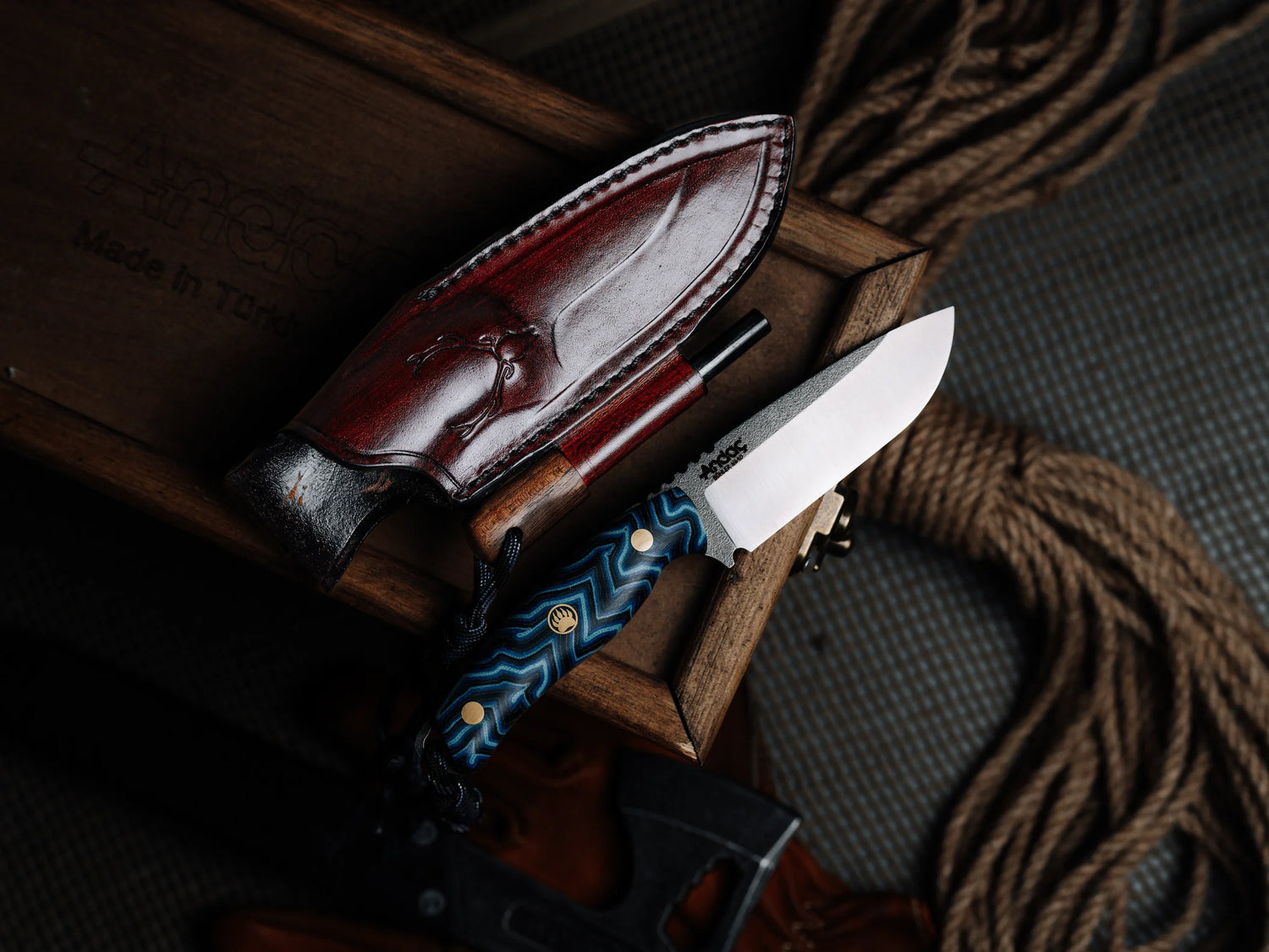 Aurora - Mavi Micarta Kabza