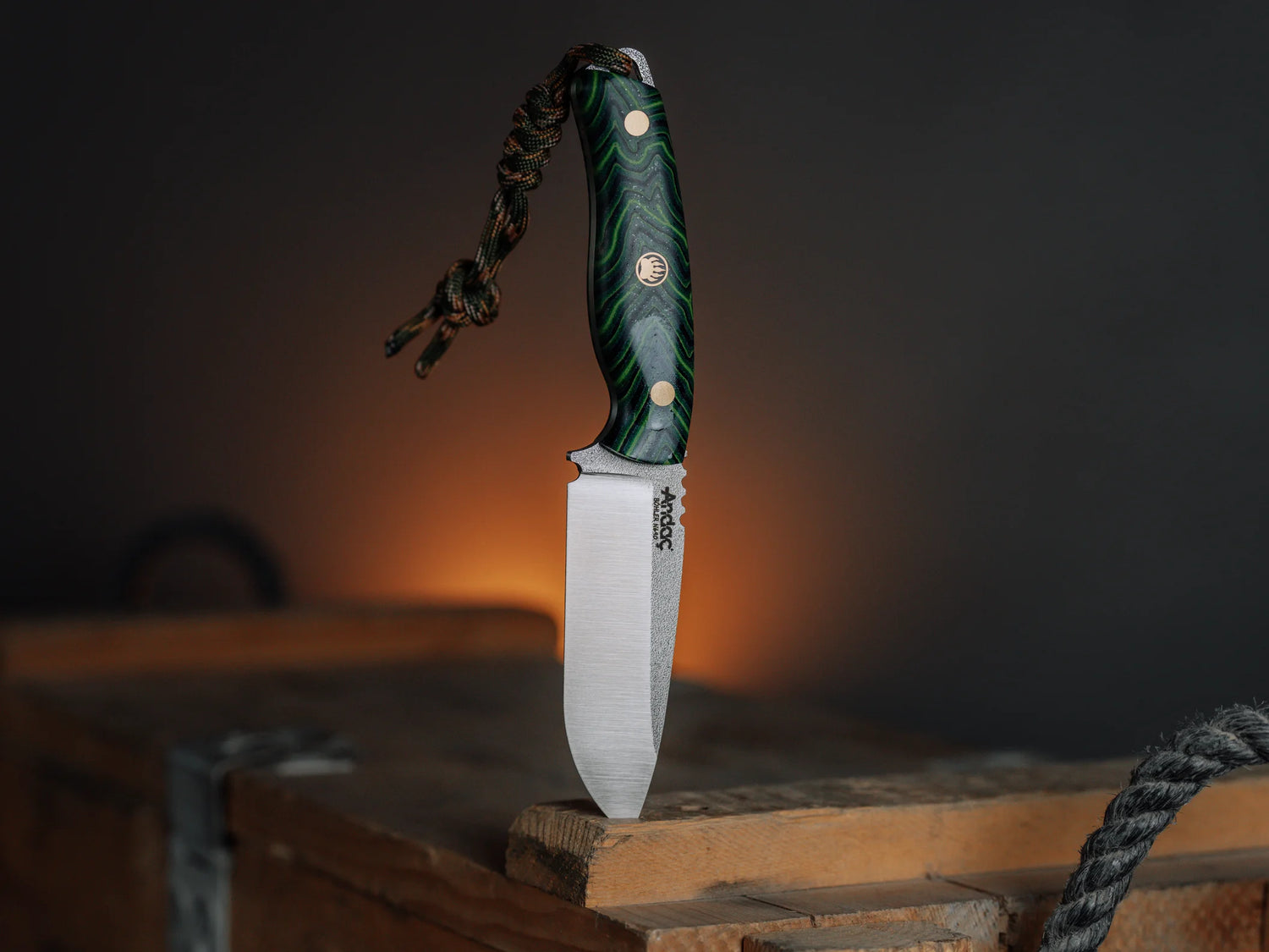 Aurora - Yeşil Micarta Kabza