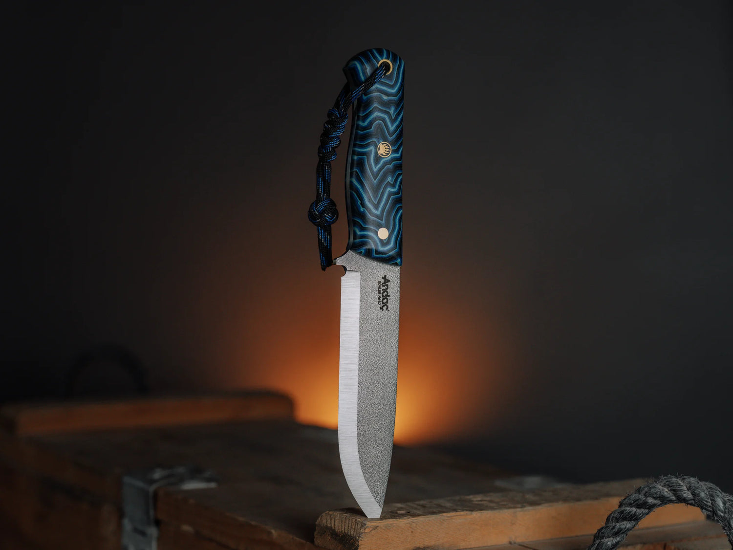 Ares Scandi - Mavi Micarta Kabza