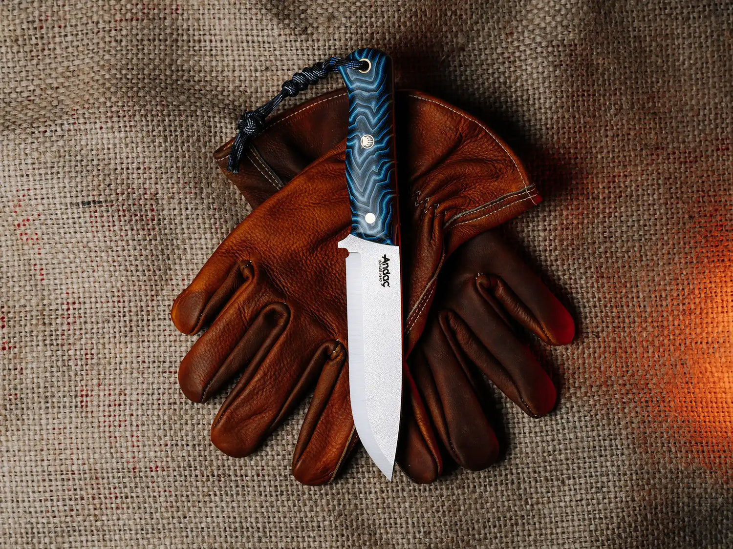 Ares Scandi - Mavi Micarta Kabza