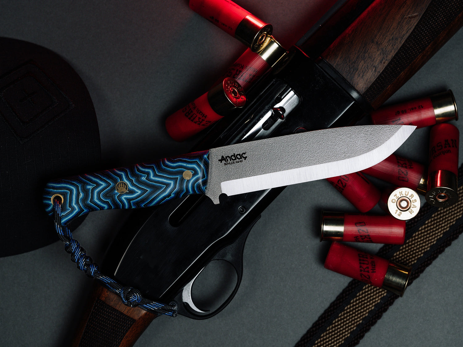Ares Scandi - Mavi Micarta Kabza