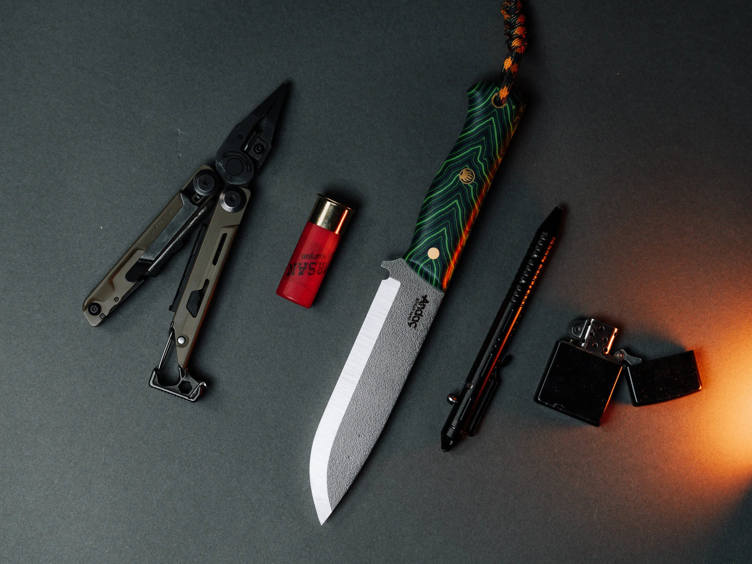 Ares Scandi - Yeşil Micarta Kabza