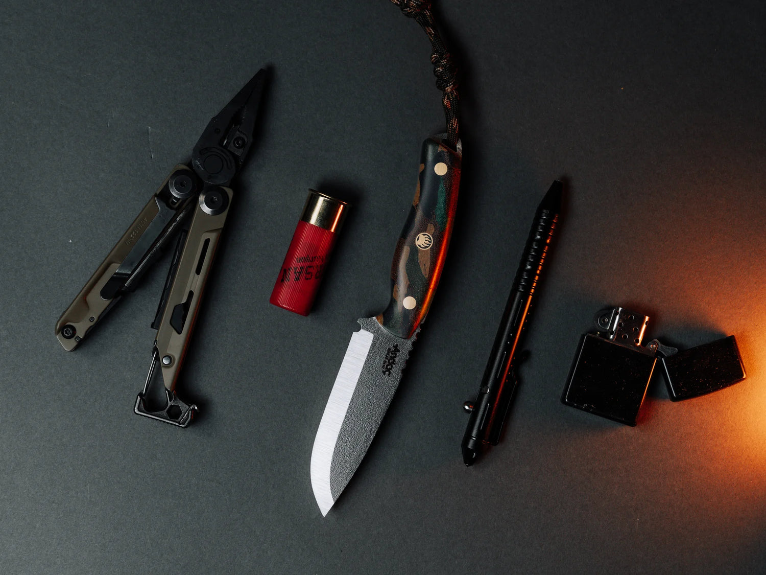 Aurora Scandi - Kamuflaj Micarta Kabza