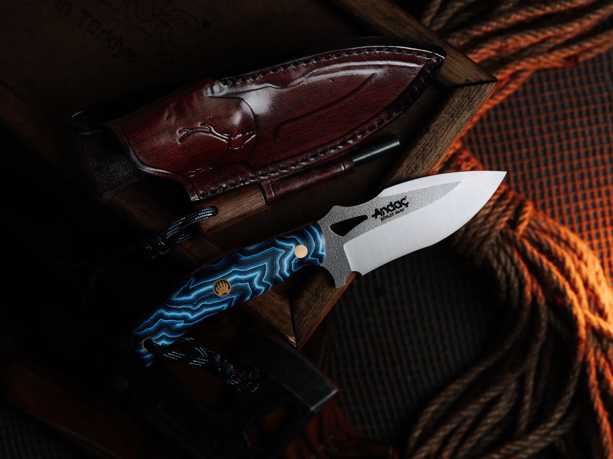 Hawk - Mavi Micarta Kabza – Andaç Bıçak