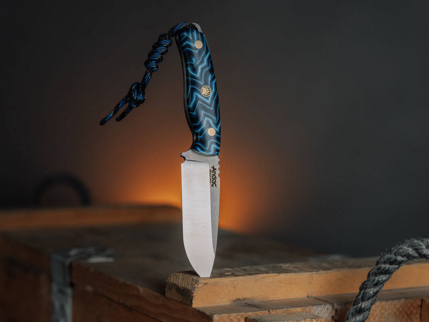 Aurora - Mavi Micarta Kabza