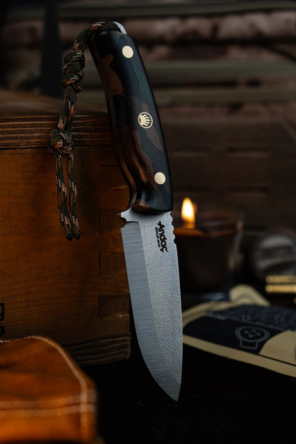 Aurora Scandi - Kamuflaj Micarta Kabza